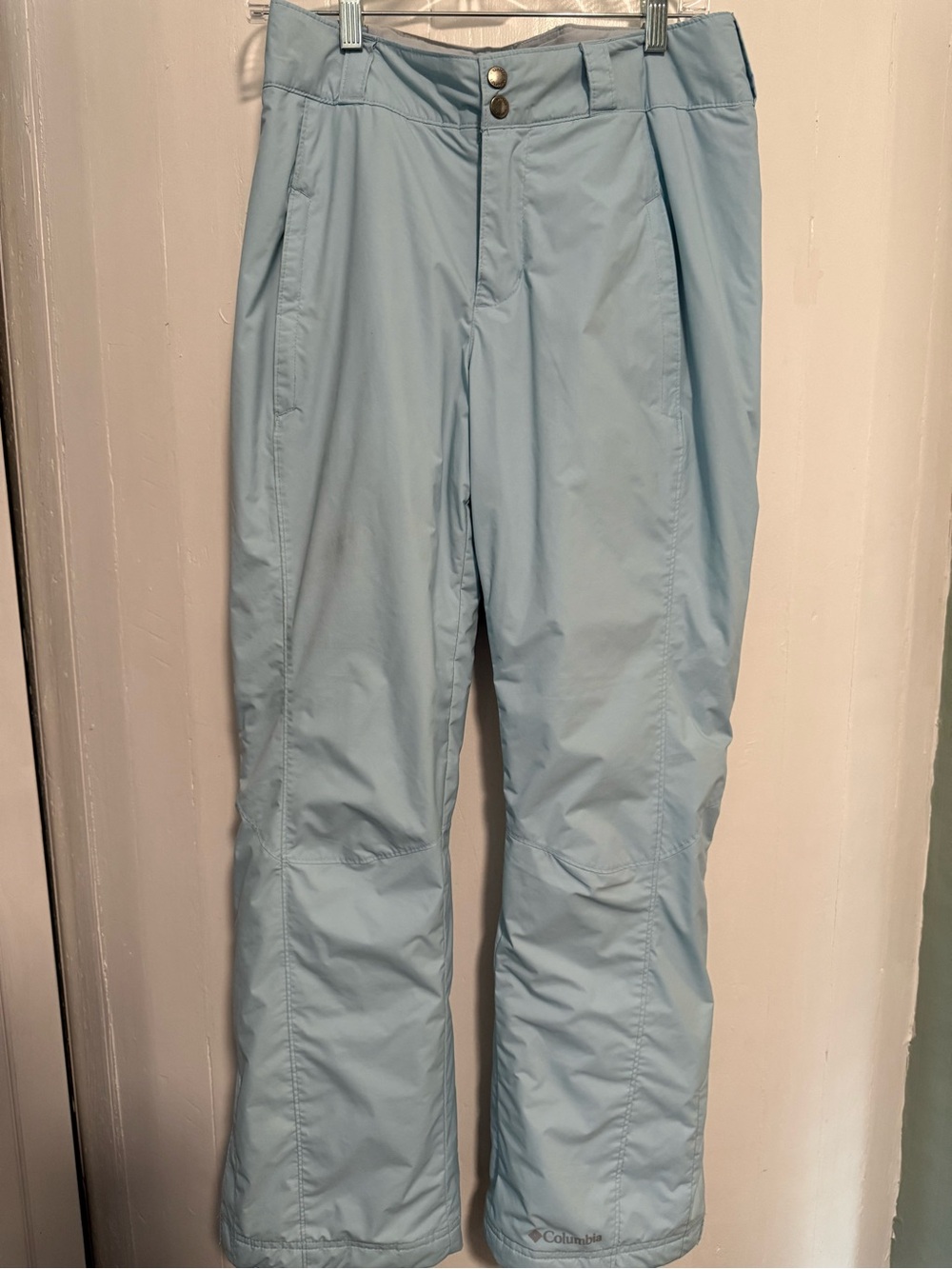 Women’s Columbia light blue snow pants size small